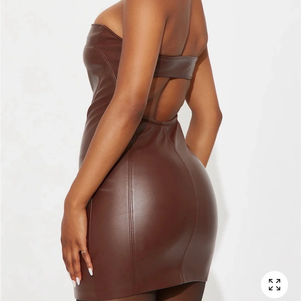 Faux Leather *black *dress - Picture 2 of 2